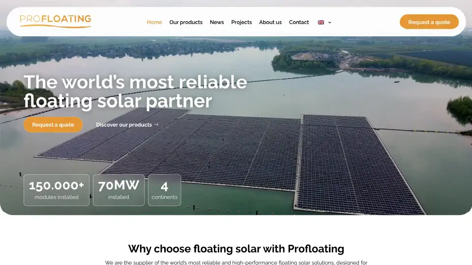 Website van Profloating